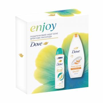 Подарочный набор женский Dove Фруктовое наслаждение (антиперспирант-аэрозоль, 150 мл + гель для душа, 250 мл)