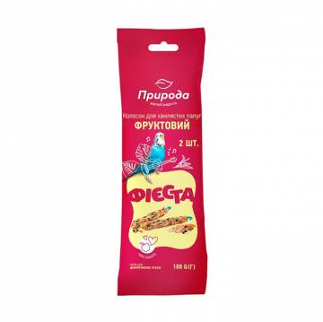 Лакомство для волнистых попугаев Природа Фиеста колосок фруктовый, 100 г