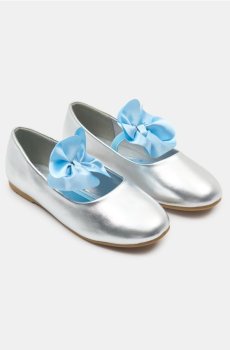 Балетки з тюлевим 3D елементом Frozen - срібний