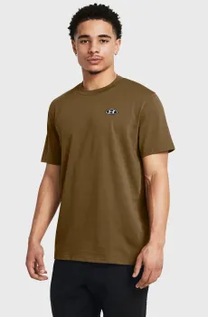 Мужская коричневая футболка UA HW LC PATCH SS Коричневый S Under Armour 1382902-498