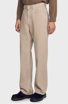 Мужские бежевые джинсы Бежевый 32 Sandro SHPJE00891_Beige