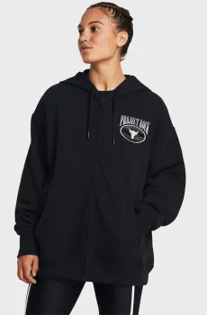 Женское черное худи Pjt Rck HW Terry FZ OS Q1 Черный L Under Armour 1383599-001