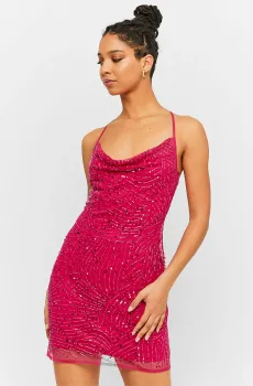 Женское малиновое платье Малиновый M Tally Weijl SDRPEEMY