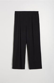 Віскозні штани палаццо - чорний
