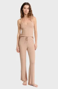 Женская бежевая пижама (майка, брюки) NETTIE Бежевый S Etam 6555962