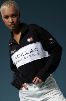 F1 Cadillac Slim Fit Cotton Half-Zip Neck Sweatshirt