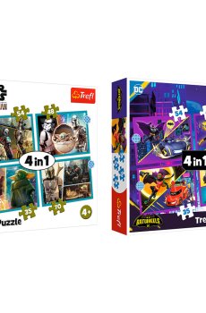 Набір пазлів Trefl Мандалоріан та Зустрічайте транспорт Бетмена 4 в 1 в асортименті (34397/34658)