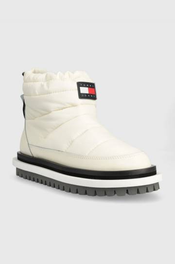 Зимние сапоги Tommy Jeans TJW PADDED FLAT BOOT цвет бежевый EN0EN02292 Зимние сапоги Tommy Jeans TJW PADDED FLAT BOOT цвет бежевый EN0EN02292
