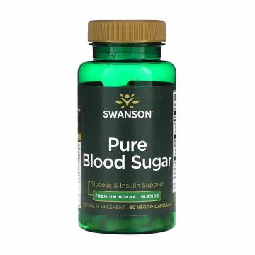 Поддержка уровня глюкозы и инсулина Swanson Pure Blood Sugar, 60 веганских капсул