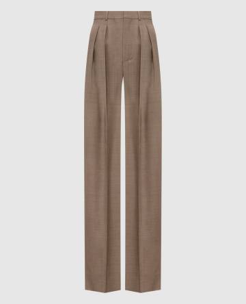 Бежевые брюки из шерсти Бежевые брюки из шерсти