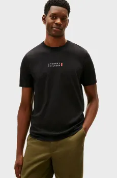 Мужская черная футболка BRAND LOVE Черный M Tommy Hilfiger MW0MW41453