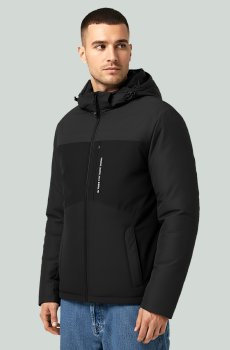 Темно-серая утепленная куртка с капюшоном DV-96-combi