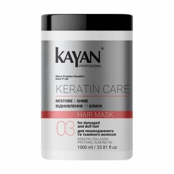 Маска Kayan Professional Keratin Care Hair Mask для поврежденных и тусклых волос, 1 л