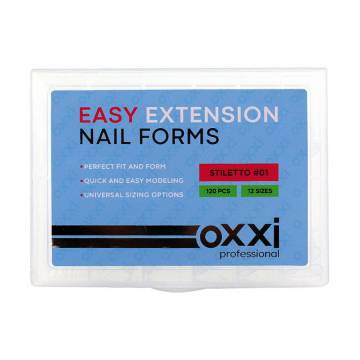 Верхние формы для наращивания ногтей Oxxi Professional Nail Forms 01 Stiletto, 120 шт
