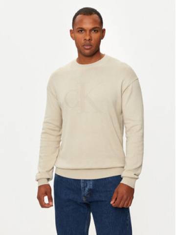 Calvin Klein Jeans Светр Intrasia J30J326453 Бежевий Slim Fit Calvin Klein Jeans Светр Intrasia J30J326453 Бежевий Slim Fit