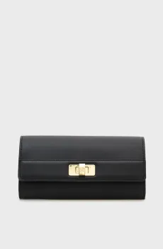 Женский черный кошелек MODERN LARGE FLAP WALLET Черный ONESIZE Tommy Hilfiger AW0AW18704