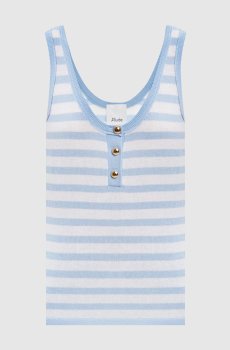 Топ из шерсти и кашемира в полоску