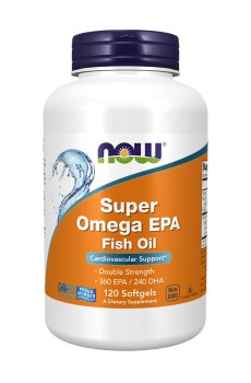 Супер Омега ЭПК NOW Foods Super Omega EPA 1200 мг, 120 желатиновых капсул
