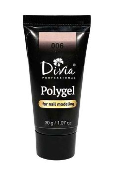 Уценка! Полигель для наращивания ногтей Divia Polygel 006, 30 г