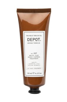 Уценка! Мужское средство для контроля выделения жира на коже головы Depot 207 White Clay Sebum Control Treatment, 125 мл