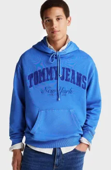 Мужское синее худи TJM RLX VINTAGE VARSITY HOODIE Синий XL Tommy Jeans DM0DM20263