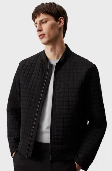 Мужской черный бомбер GRID QUILT BIKER SLW Черный XXL Calvin Klein K10K113002
