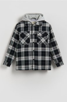 Reserved - Хлопковая куртка с капюшоном - світло-сірий - 798HF-09X