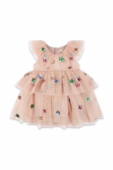 Детское платье Konges Sløjd YVONNE FAIRY DRESS цвет бежевый mini расклешённое KS101758 Детское платье Konges Sløjd YVONNE FAIRY DRESS цвет бежевый mini расклешённое KS101758