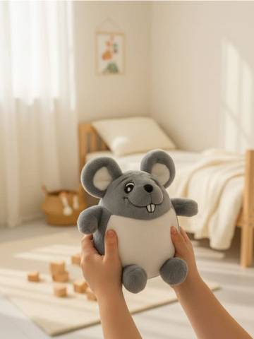 М’яка іграшка миша - темно-сірий
