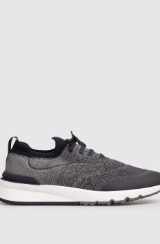 Синие кроссовки с фактурным логотипом