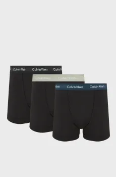 Мужские черные боксеры (3 шт) TRUNK Черный S Calvin Klein 0000U2662G