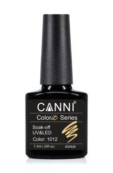 Уценка! Гель-лак для ногтей Canni Gel Color System Soak-off UV&LED Gel Polish 1012 Банановый, 7.3 мл