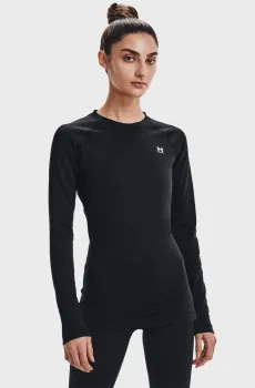 Женский черный лонгслив UA CG Authentics Crew Черный XL Under Armour 1368701-001