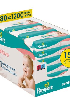 Детские влажные салфетки Pampers Sensitive, 1200 шт