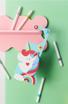 Набір для виготовлення дверних підвісок з мотивом єдинорога - рожевий