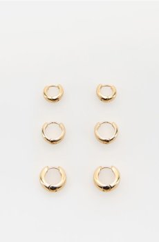 Reserved - EARRINGS - золотий - 023KT-GLD