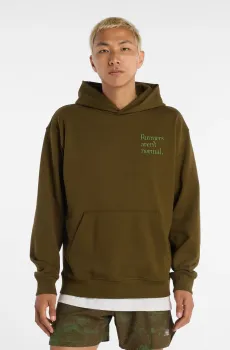 Мужское зеленое худи Athletics Runners Arent Normal Зеленый S New Balance MT53918WDL