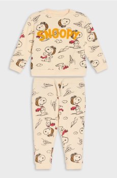 Трикотажний костюм Peanuts - кремовий