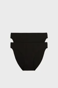 Женские черные трусики (2 шт) Черный S womensecret 7683083