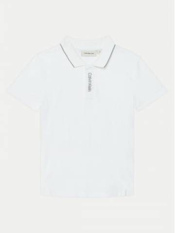 Calvin Klein Jeans Поло Embro Logo IB0IB02370 Білий Regular Fit Calvin Klein Jeans Поло Embro Logo IB0IB02370 Білий Regular Fit