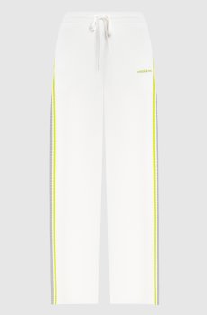 Белые спортивные брюки с логотипом