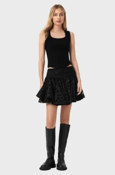 Женская черная юбка DOTTY Черный 8 AllSaints W063RE