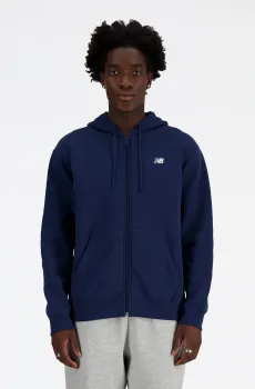 Мужское синее худи Stacked Logo Синий XL New Balance MJ41501NNY