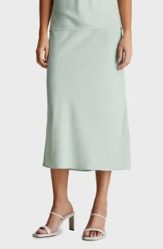 Женская мятная юбка RECYCLED CDC BIAS CUT MIDI Ментоловый S Calvin Klein K20K203514