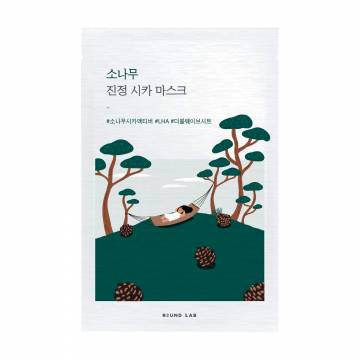 Успокаивающая маска для лица Round Lab Pine Calming Cica Mask Sheet с экстрактами сосны и центеллы, 27 мл Успокаивающая маска для лица Round Lab Pine Calming Cica Mask Sheet с экстрактами сосны и центеллы, 27 мл