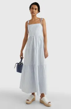 Женский сарафан в полоску ORG CO POP STRIPE TIERED Разноцветный M Tommy Hilfiger WW0WW38587