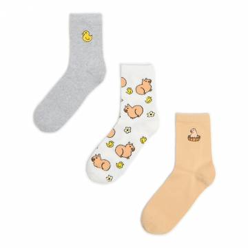 Cropp - 3 пачка шкарпеток - різнобарвний