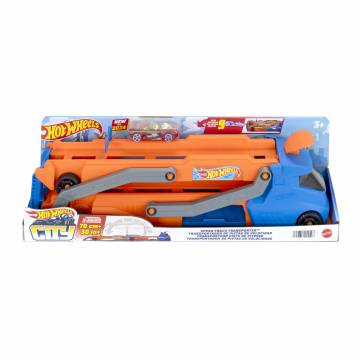 Вантажівка Hot Wheels City Блискавичний автотранспортер (HYT83) Вантажівка Hot Wheels City Блискавичний автотранспортер (HYT83)