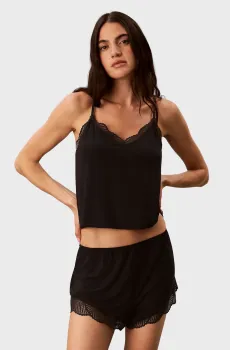 Женский черный топ LACE CAMI Черный L Calvin Klein LV00QS7619