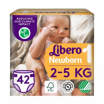 Подгузники Libero Newborn размер 1 (2-5 кг), 42 шт Подгузники Libero Newborn размер 1 (2-5 кг), 42 шт
